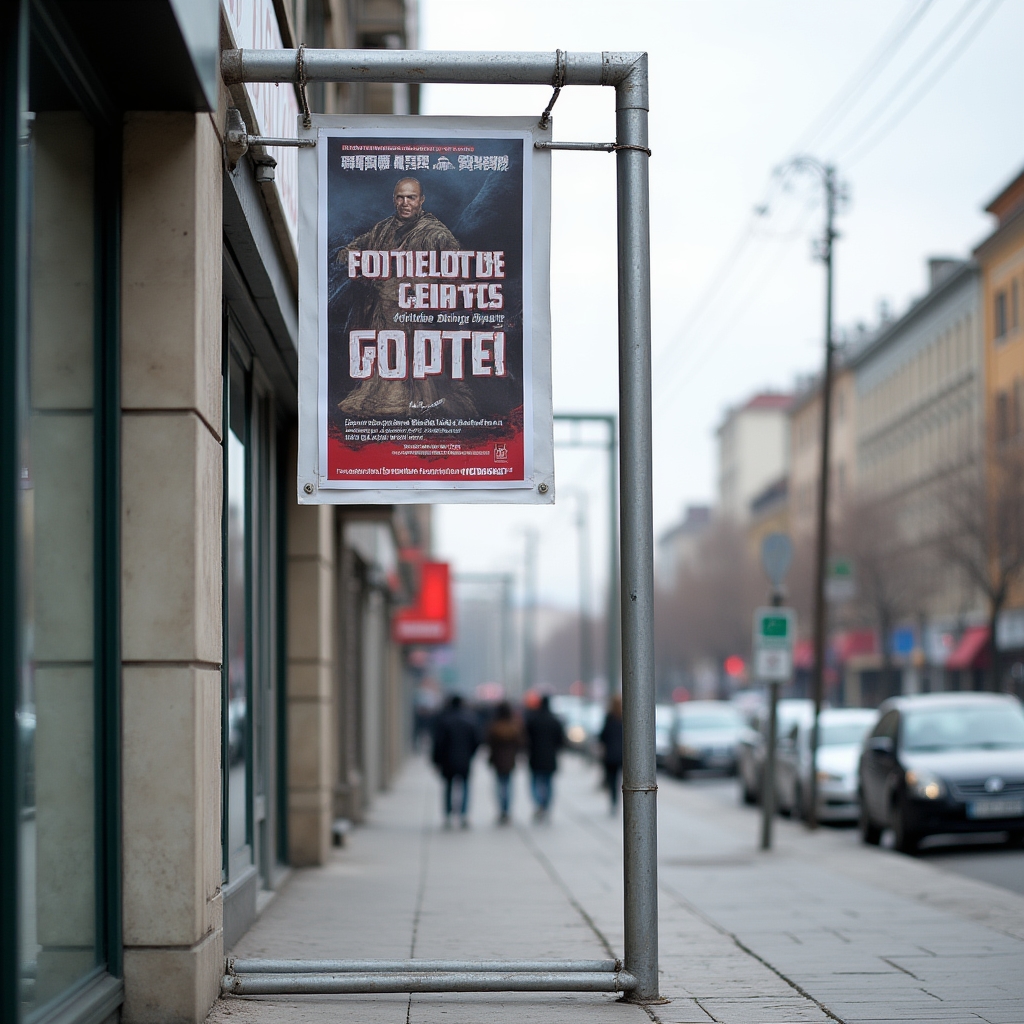 Баннерная рама на улице